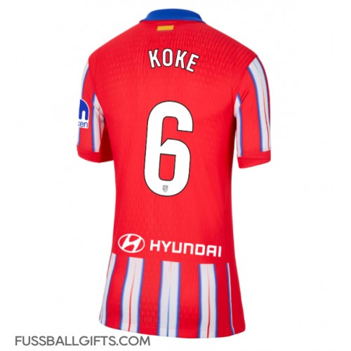 Atletico Madrid Koke #6 Fußballbekleidung Heimtrikot Damen 2024-25 Kurzarm
